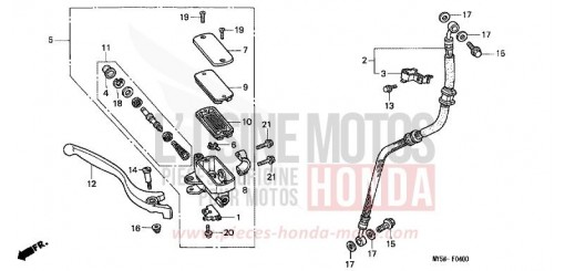 FR. BRAKE MASTER CYLINDER (1) CB500T de 1996